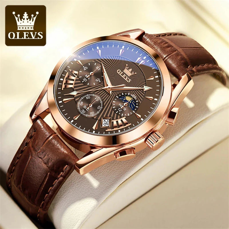 RELOJ OLEVS® CUERO HOMBRE