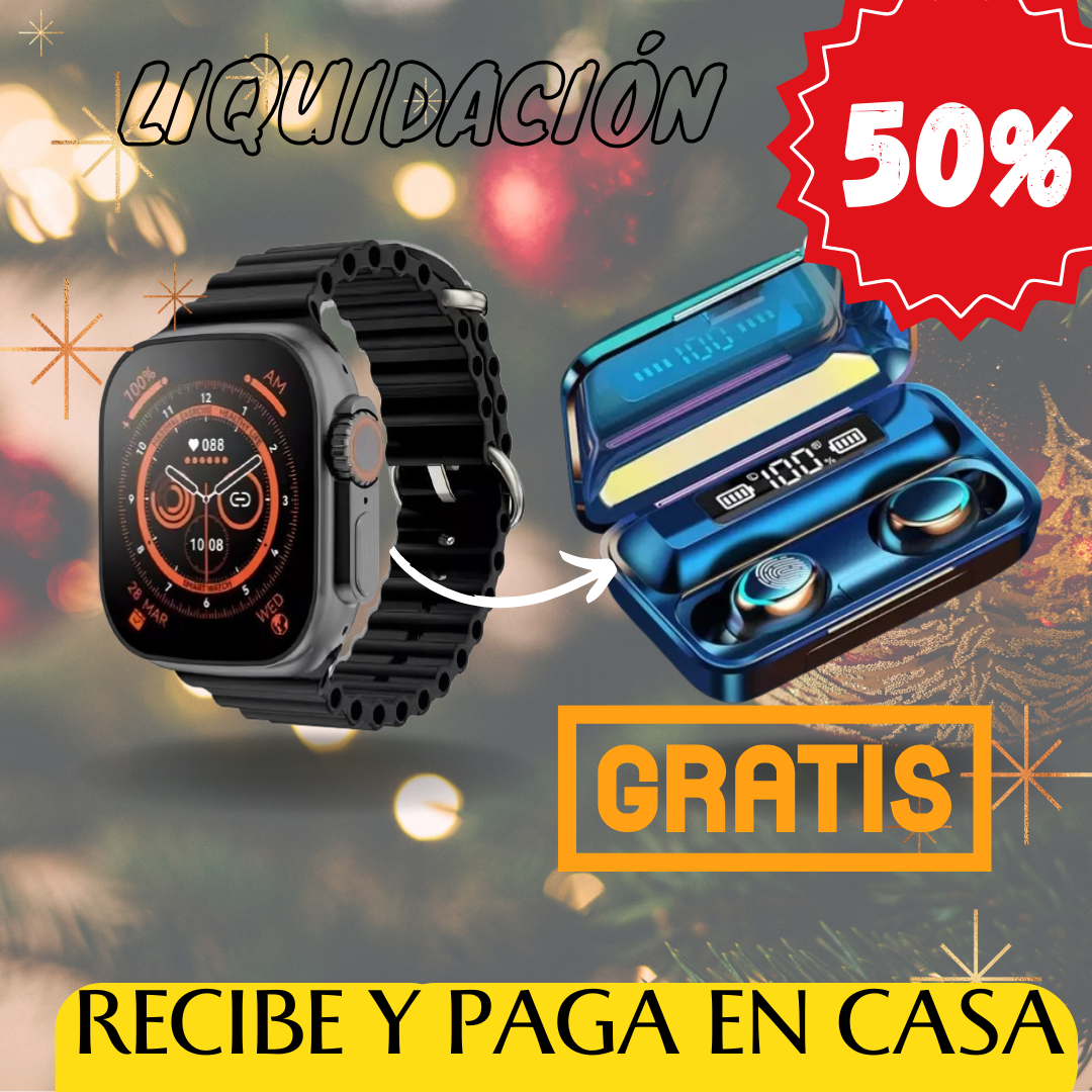 COMBO ULTRA /Smartwatch ULTRA + Audífonos Inalámbricos pro-9 GRATIS